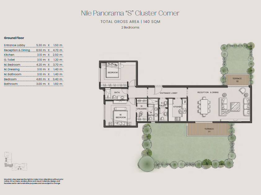 Floor Plan - Jirian Compound Sheikh Zayed Mountain View Developments
