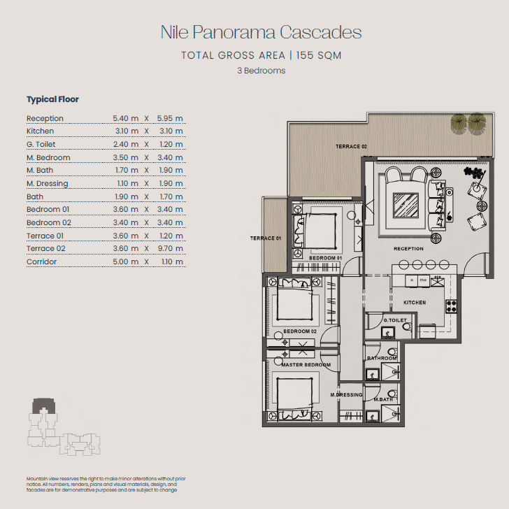 Floor Plan - Jirian Compound Sheikh Zayed Mountain View Developments