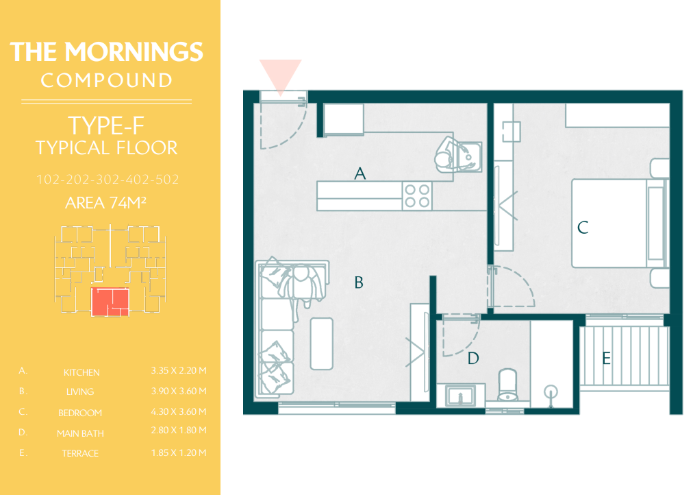 Floor Plan - كمبوند ذا مورنينجز التجمع الخامس الأهلي صبور للتطوير العقاري - The Mornings New Cairo Compound