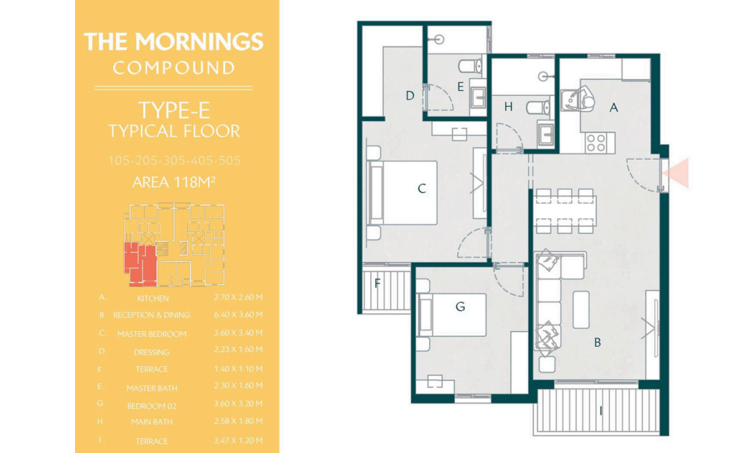 Floor Plan - The Mornings New Cairo Compound Al Ahly Sabbour Developments
