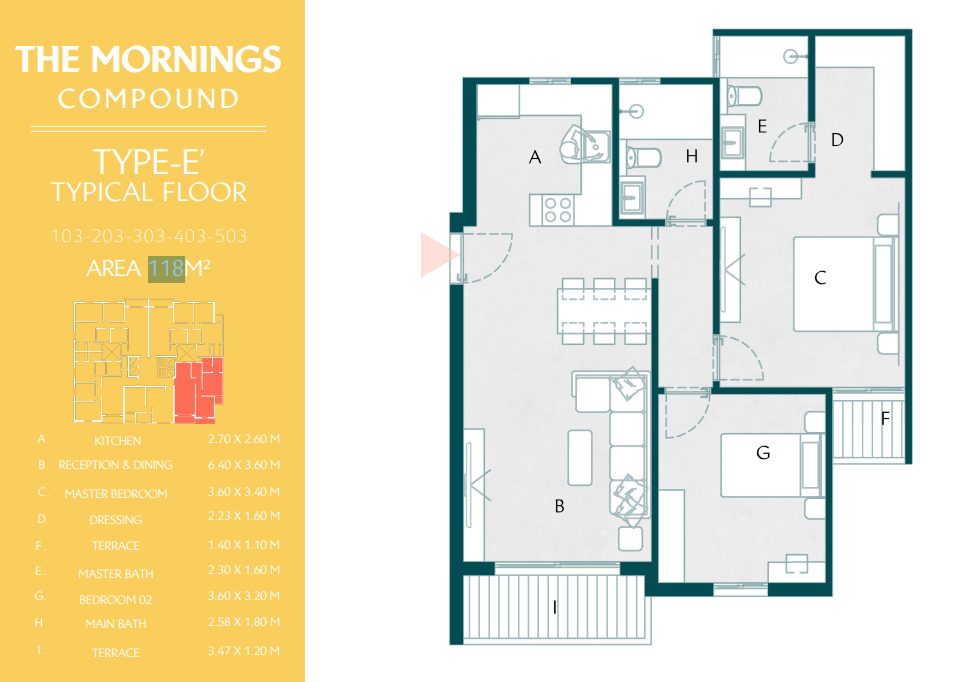 Floor Plan - The Mornings New Cairo Compound Al Ahly Sabbour Developments