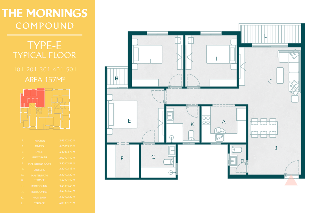 Floor Plan - The Mornings New Cairo Compound Al Ahly Sabbour Developments
