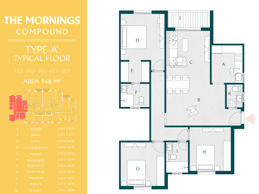 Floor Plan - The Mornings New Cairo Compound Al Ahly Sabbour Developments