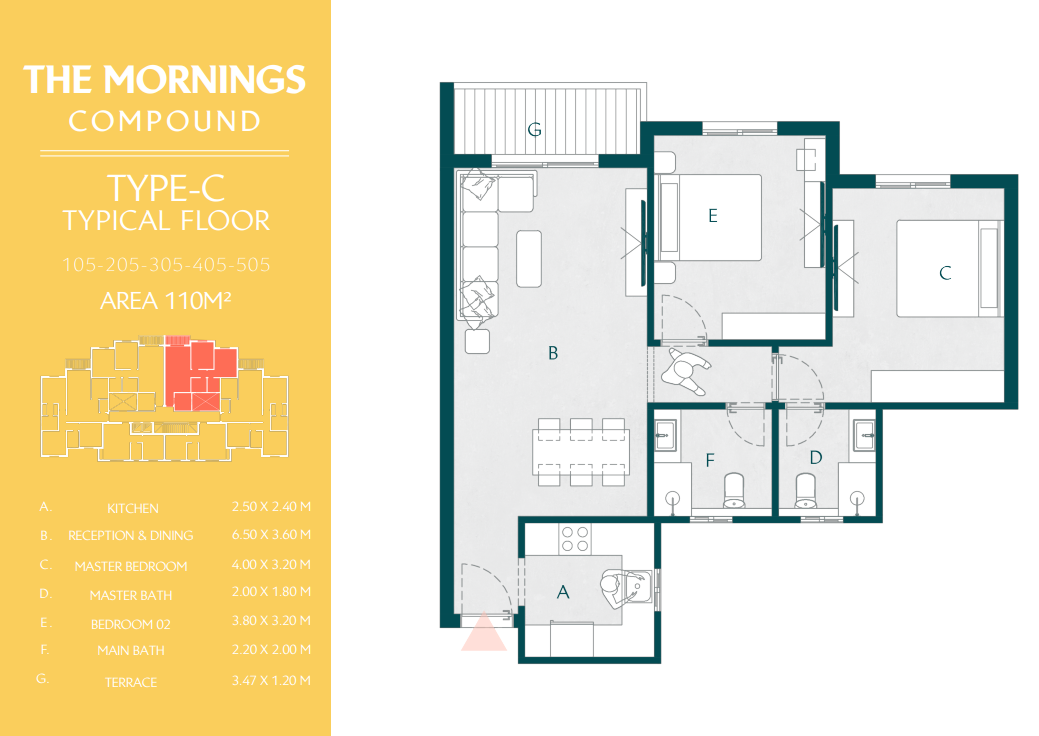 Floor Plan - كمبوند ذا مورنينجز التجمع الخامس الأهلي صبور للتطوير العقاري - The Mornings New Cairo Compound