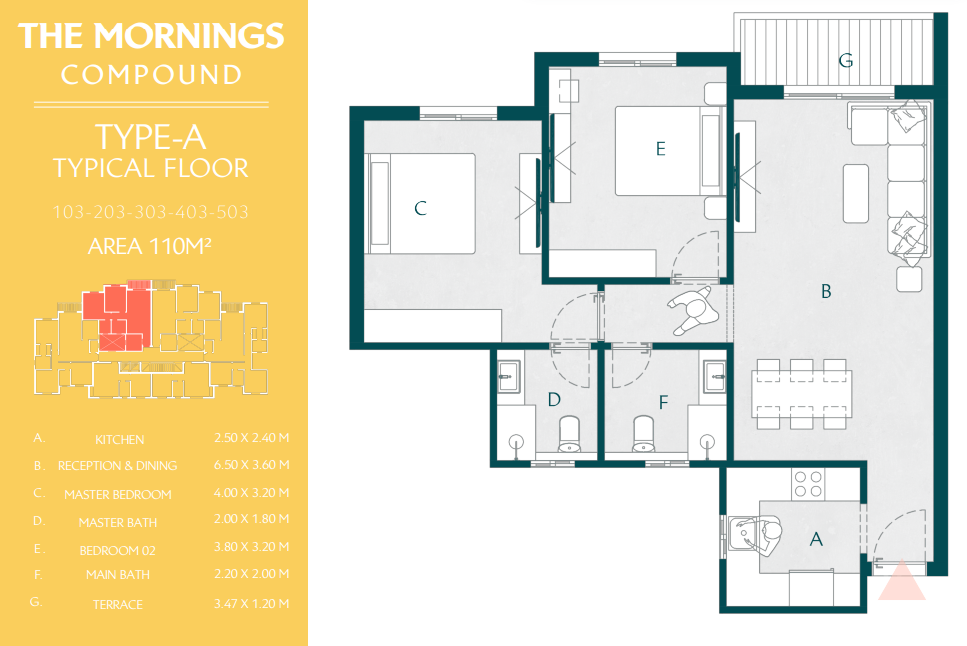 Floor Plan - كمبوند ذا مورنينجز التجمع الخامس الأهلي صبور للتطوير العقاري - The Mornings New Cairo Compound