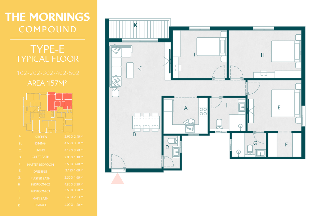 Floor Plan - كمبوند ذا مورنينجز التجمع الخامس الأهلي صبور للتطوير العقاري - The Mornings New Cairo Compound