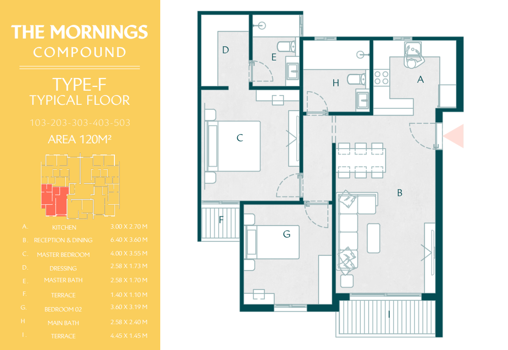 Floor Plan - كمبوند ذا مورنينجز التجمع الخامس الأهلي صبور للتطوير العقاري - The Mornings New Cairo Compound