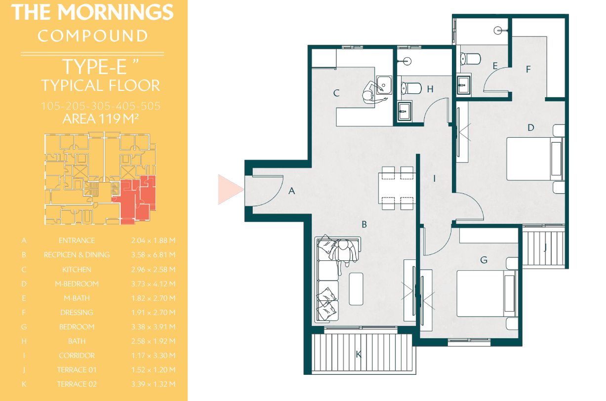 Plan 45 - The Mornings New Cairo Compound Al Ahly Sabbour Developments