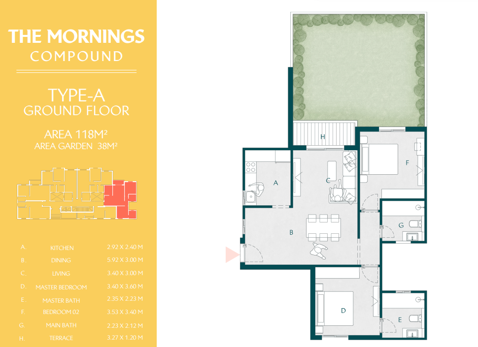 Floor Plan - كمبوند ذا مورنينجز التجمع الخامس الأهلي صبور للتطوير العقاري - The Mornings New Cairo Compound