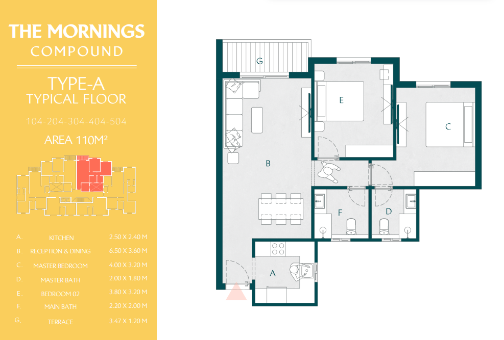 Floor Plan - كمبوند ذا مورنينجز التجمع الخامس الأهلي صبور للتطوير العقاري - The Mornings New Cairo Compound
