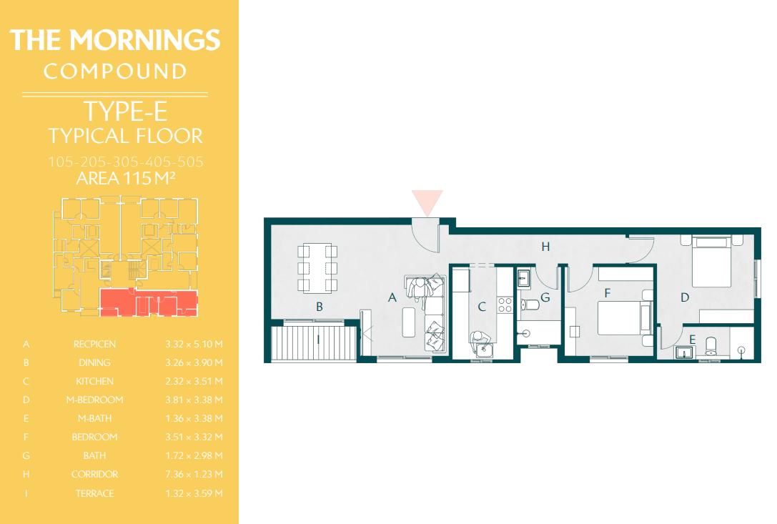 Floor Plan - كمبوند ذا مورنينجز التجمع الخامس الأهلي صبور للتطوير العقاري - The Mornings New Cairo Compound