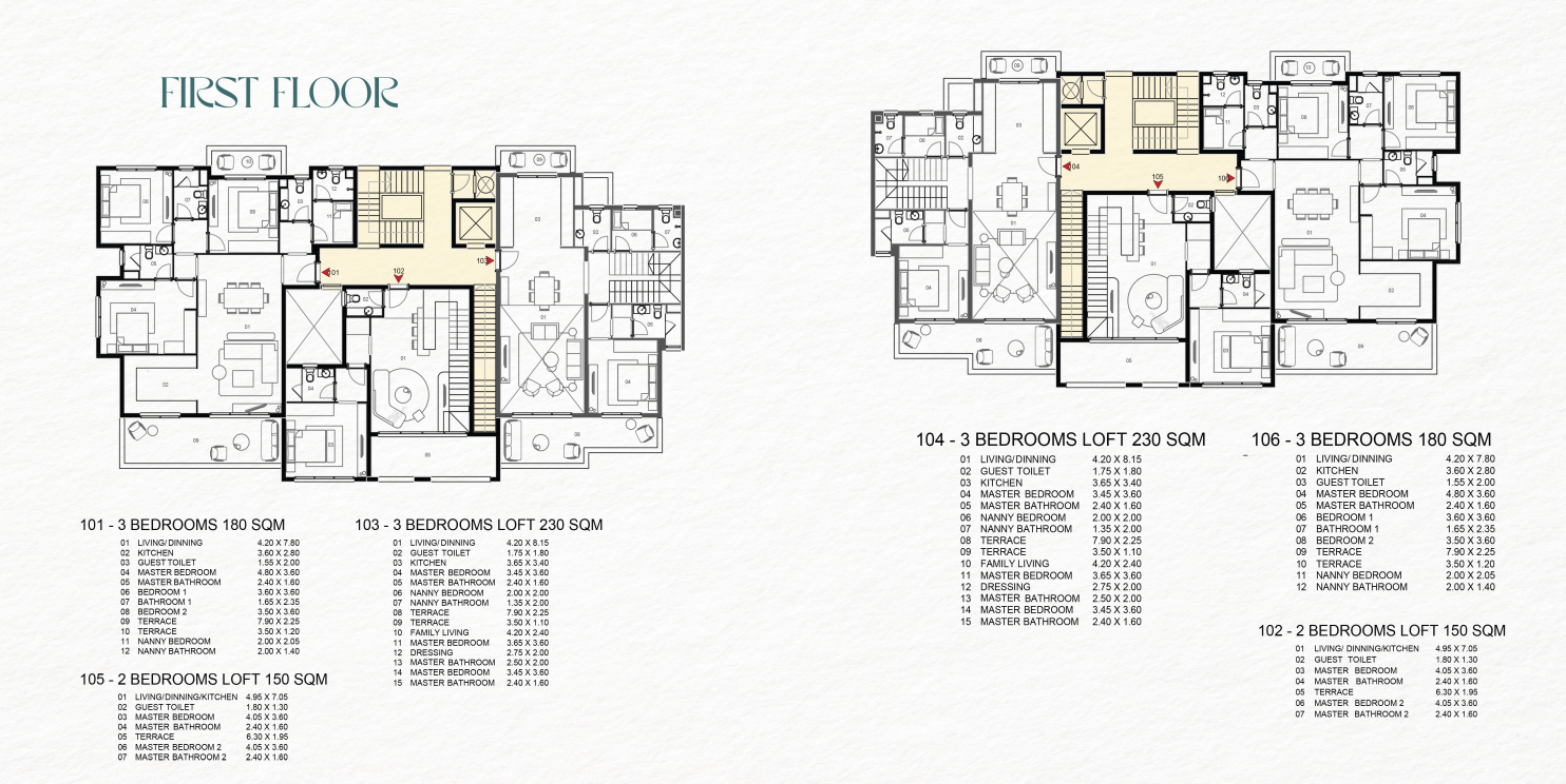 Floor Plan - Boutique Saada 6th settlement Compound Horizon Egypt Developments