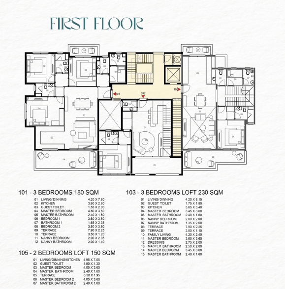 Floor Plan - Boutique Saada 6th settlement Compound Horizon Egypt Developments