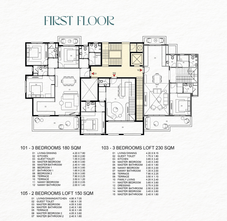 Floor Plan - Boutique Saada 6th settlement Compound Horizon Egypt Developments