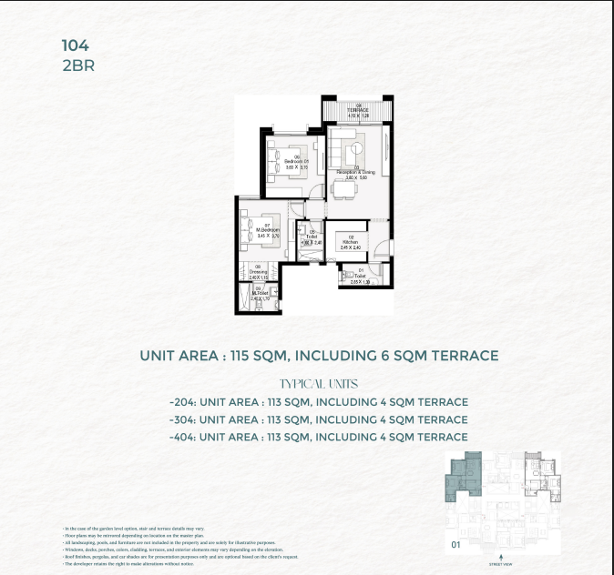 Floor Plan - كمبوند بوتيك سعادة التجمع السادس هورايزون مصر للتنمية العمرانية - Boutique Saada 6th settlement Compound