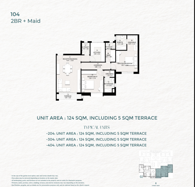 Floor Plan - كمبوند بوتيك سعادة التجمع السادس هورايزون مصر للتنمية العمرانية - Boutique Saada 6th settlement Compound