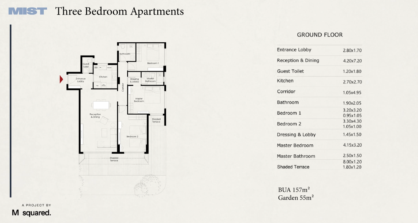 Floor Plan - Mist New Cairo Compound M Squared Development