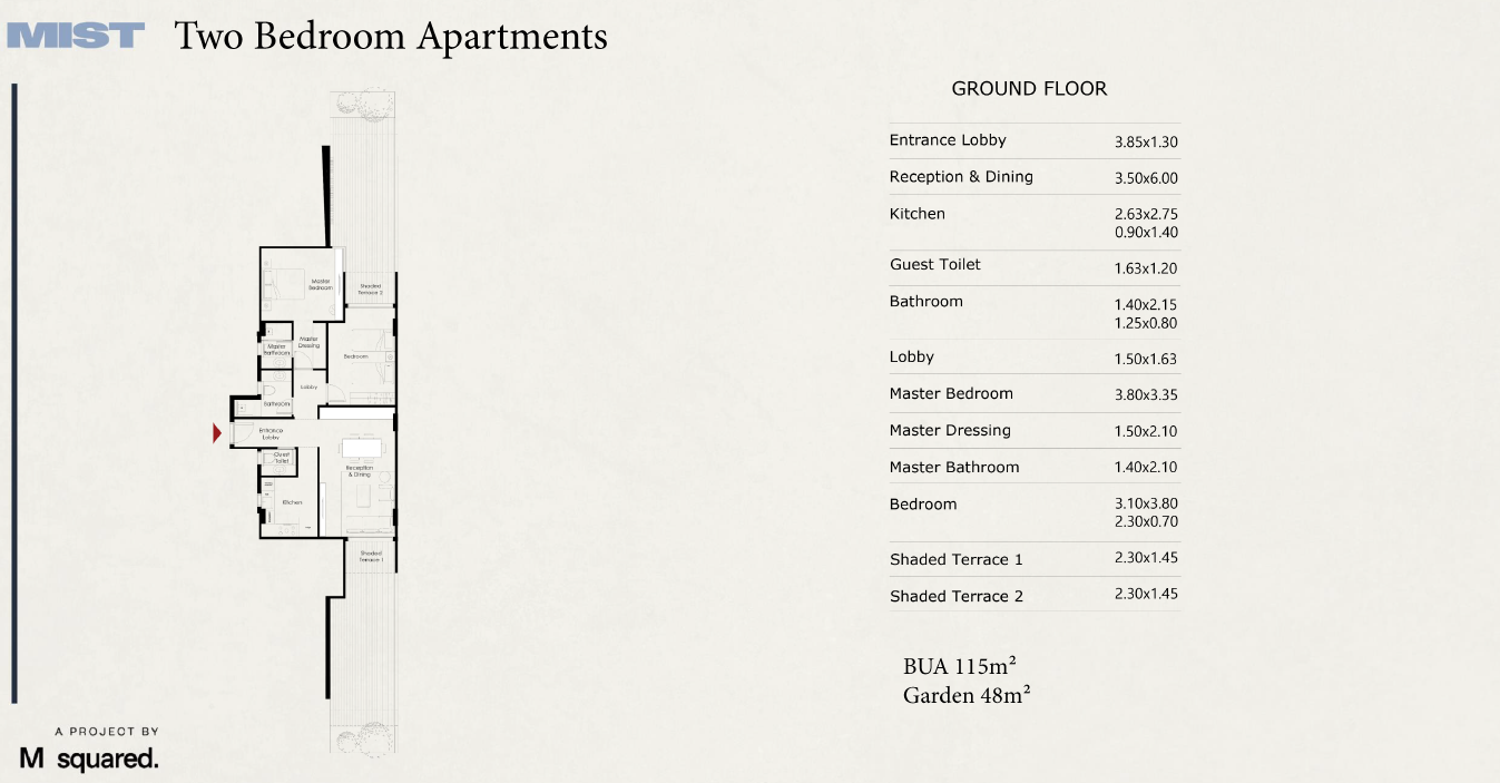 Floor Plan - Mist New Cairo Compound M Squared Development