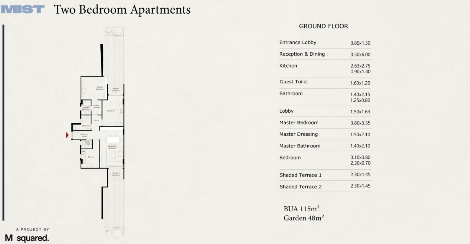 Floor Plan - كمبوند ميست التجمع الخامس M Squared للتطوير العقاري - Mist New Cairo Compound