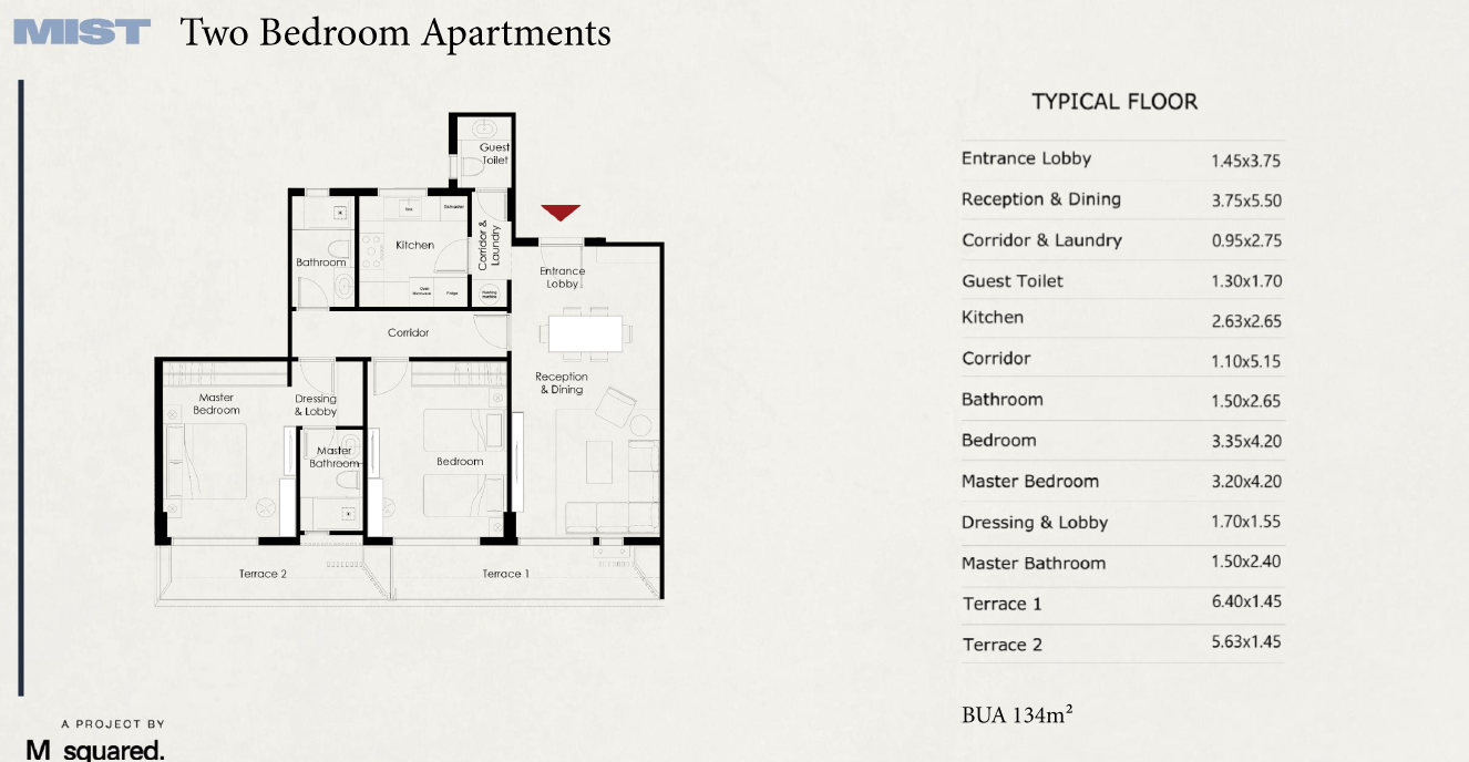 Floor Plan - Mist New Cairo Compound M Squared Development