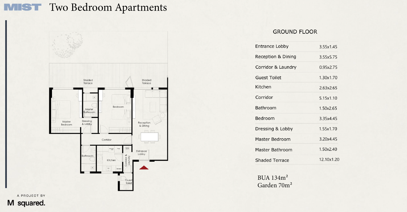 Floor Plan - Mist New Cairo Compound M Squared Development