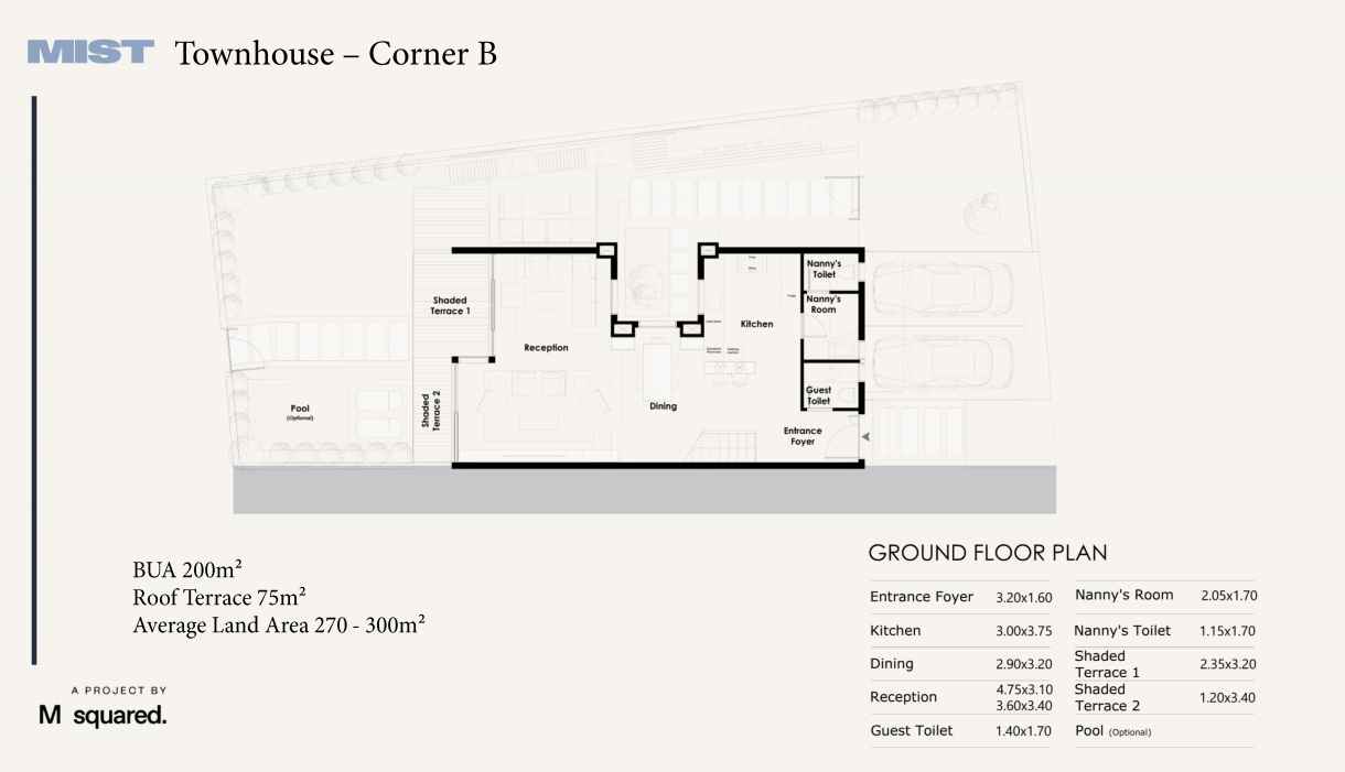 Floor Plan - كمبوند ميست التجمع الخامس M Squared للتطوير العقاري - Mist New Cairo Compound