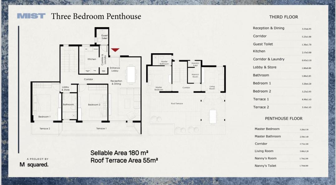 Floor Plan - كمبوند ميست التجمع الخامس M Squared للتطوير العقاري - Mist New Cairo Compound