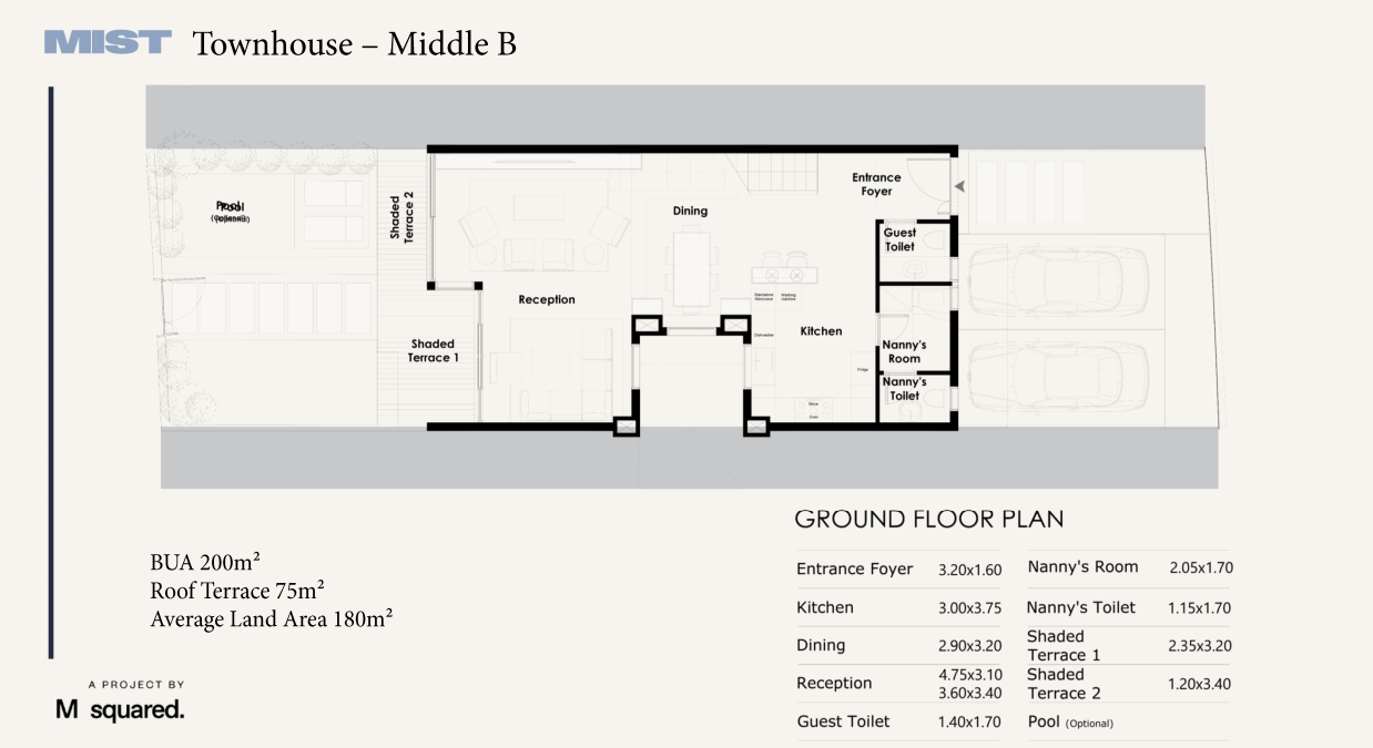 Floor Plan - كمبوند ميست التجمع الخامس M Squared للتطوير العقاري - Mist New Cairo Compound