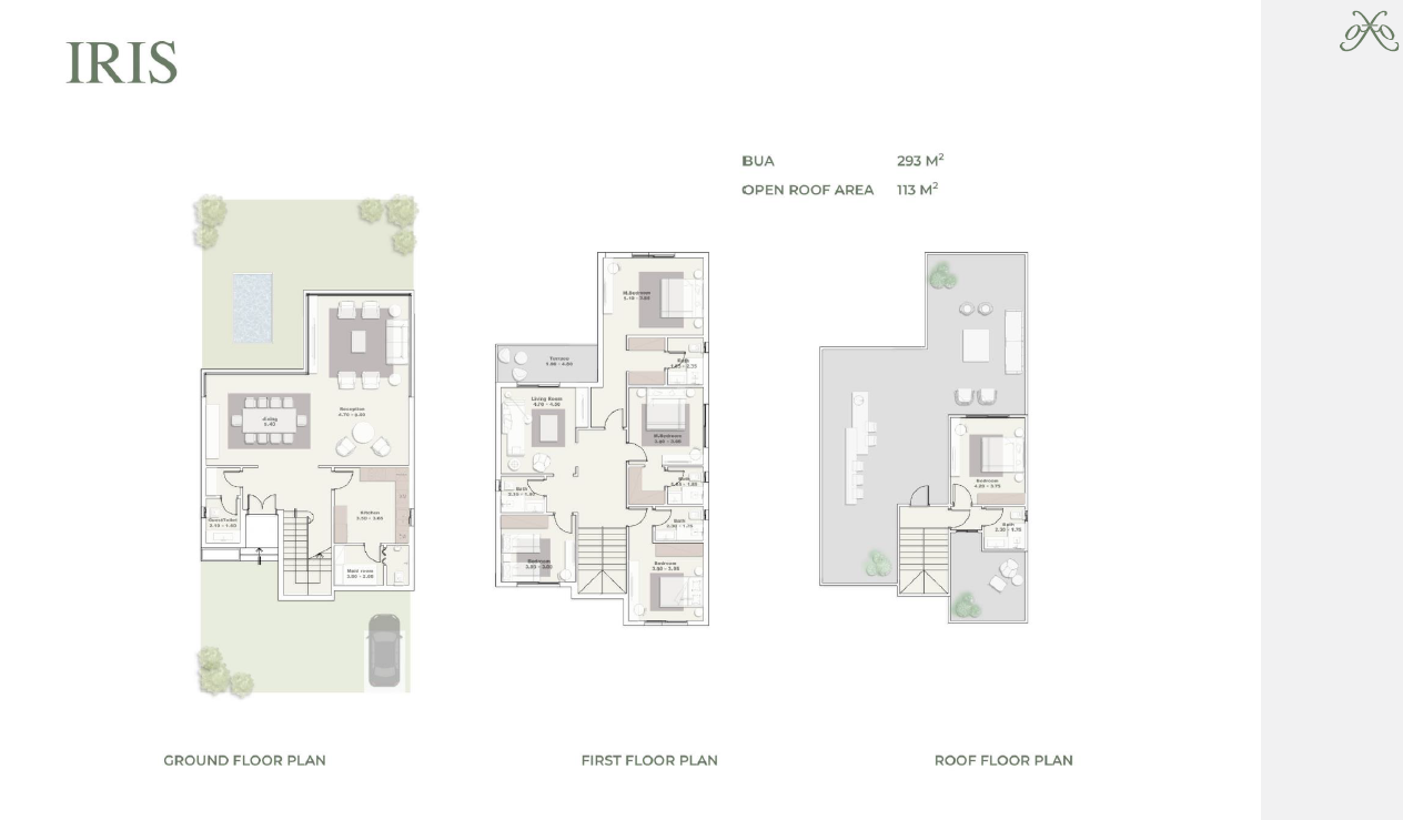 Floor Plan - Key of Greens New Zayed Compound TBK Developments