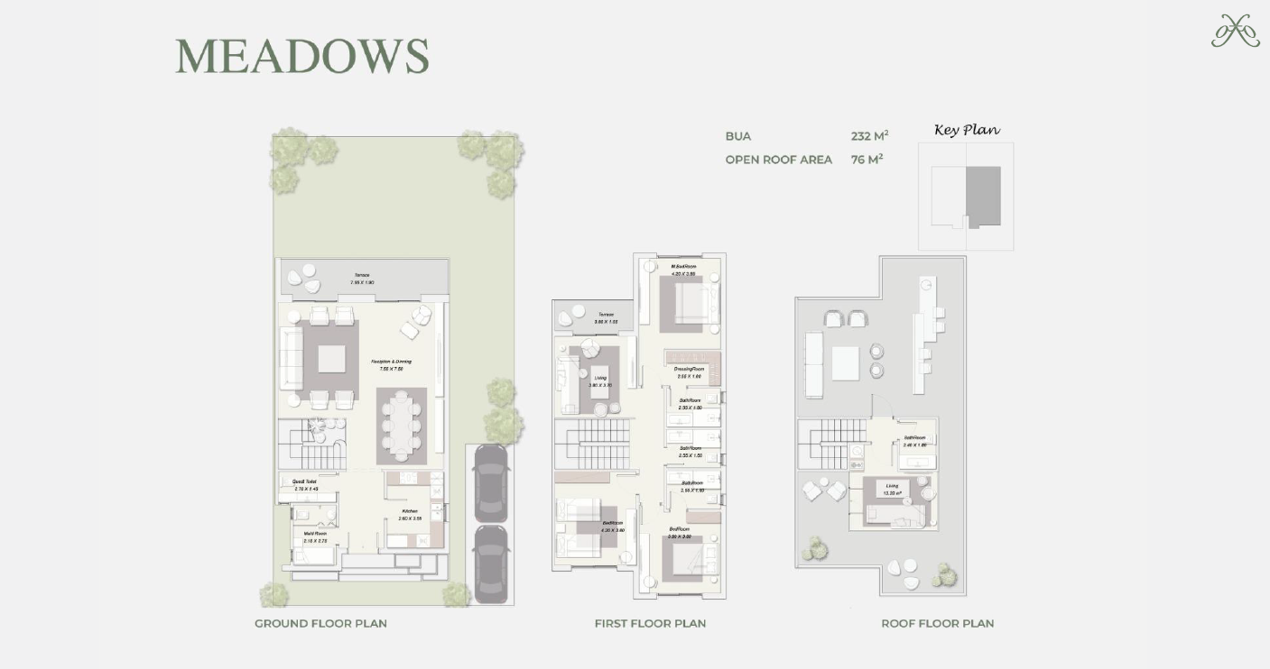 Floor Plan - Key of Greens New Zayed Compound TBK Developments