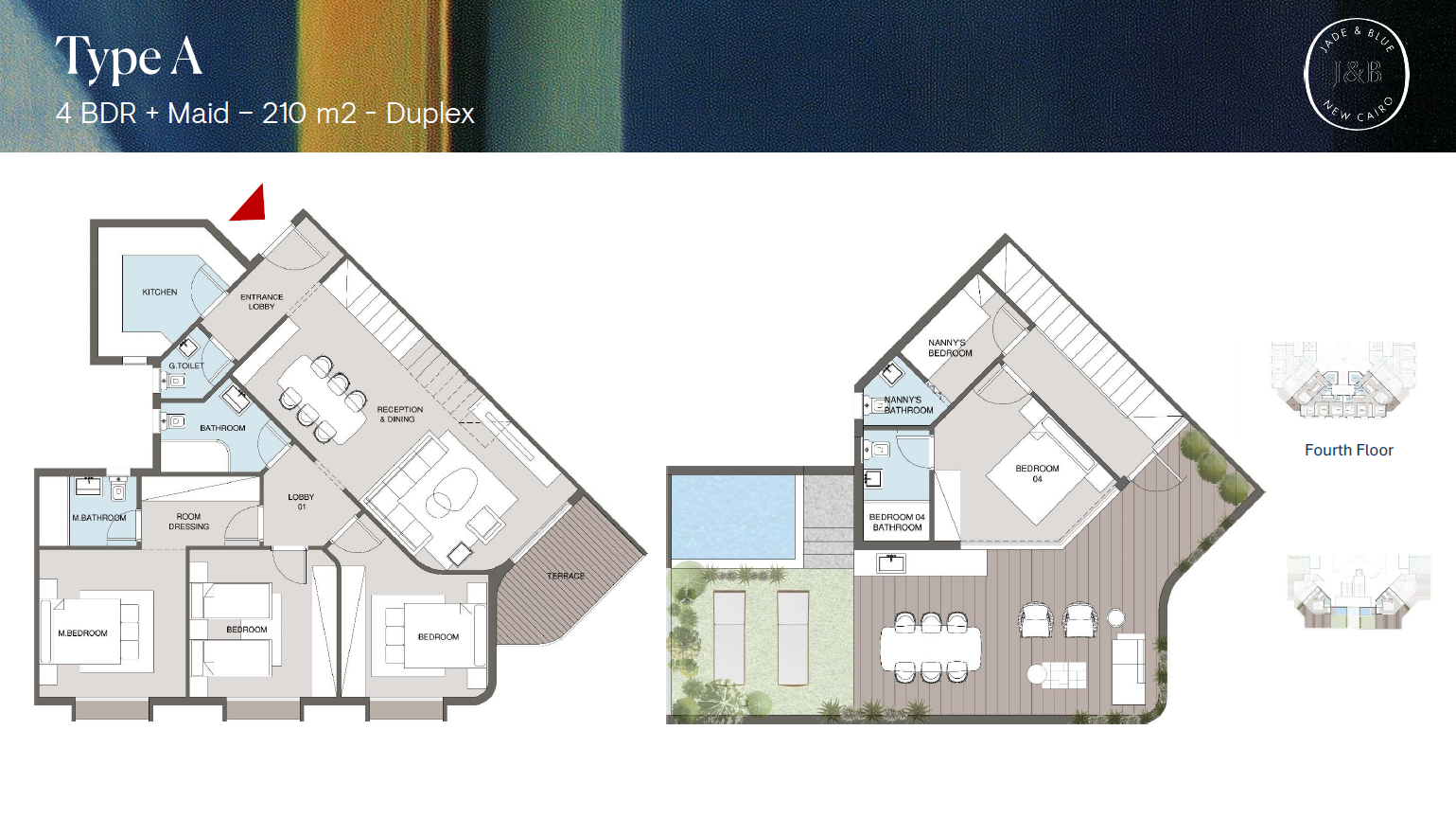Floor Plan - Jade and Blue New Cairo Compound Aspect Developments
