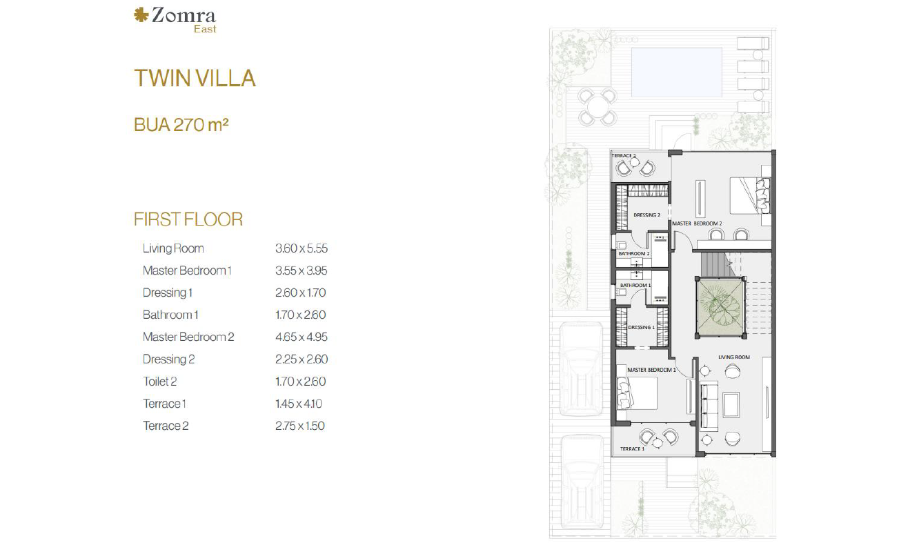 Floor Plan - Zomra New Cairo Compound Nations Of Sky Development