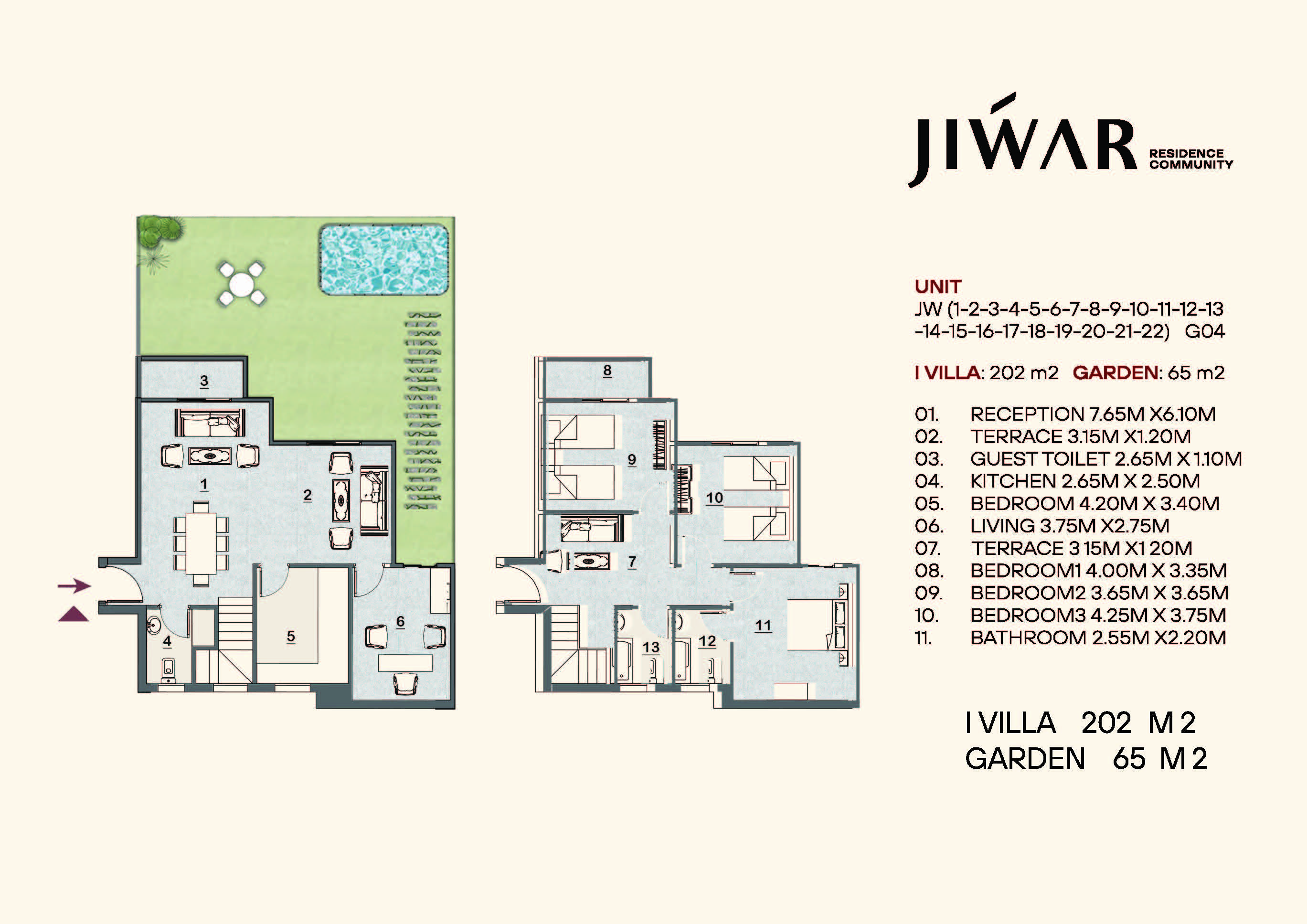 Floor Plan - Jiwar New Cairo Compound Concrete Developments