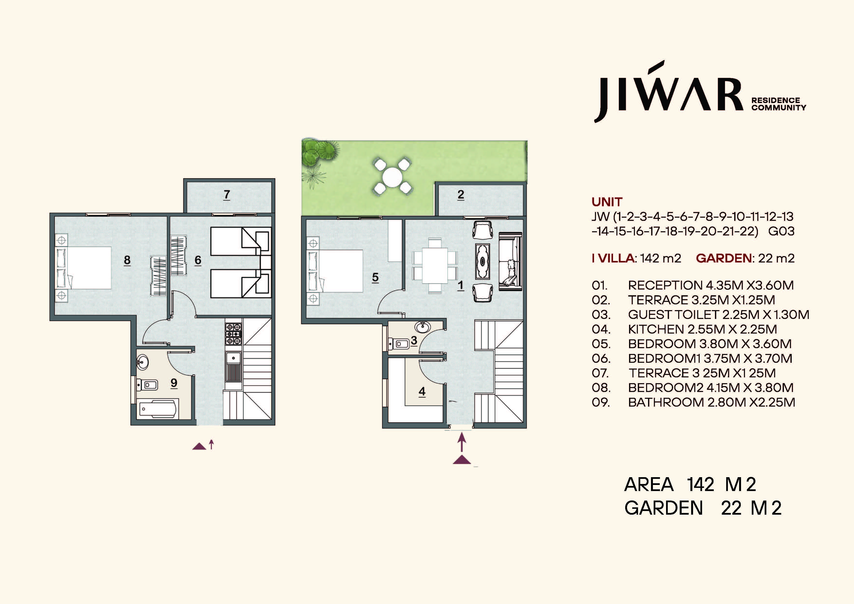 Floor Plan - Jiwar New Cairo Compound Concrete Developments
