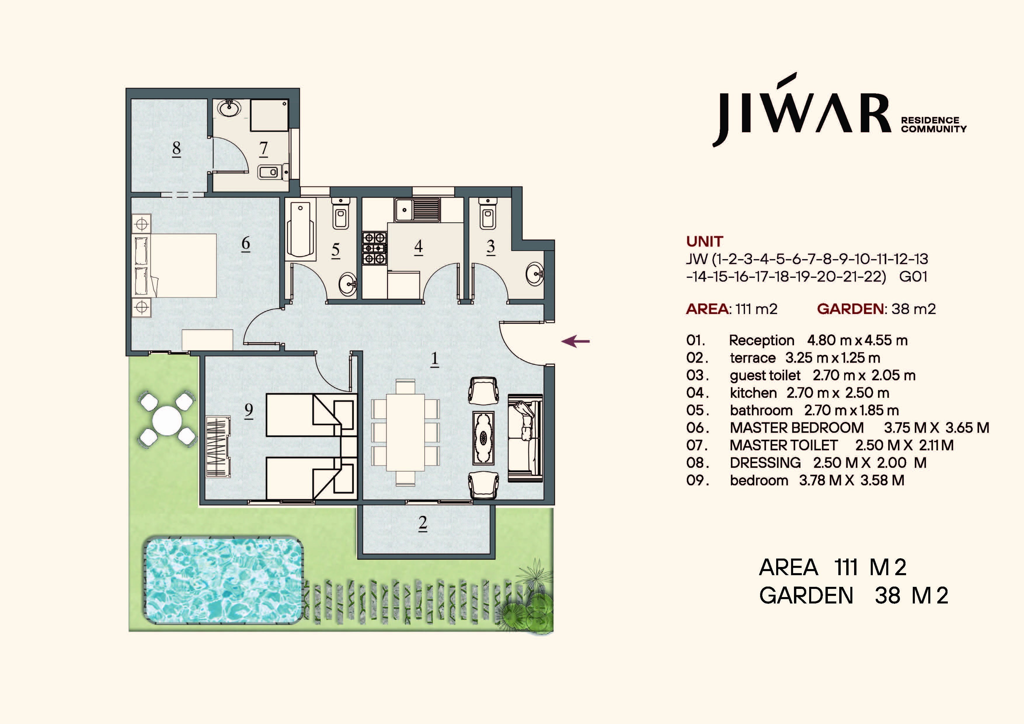 Floor Plan - Jiwar New Cairo Compound Concrete Developments