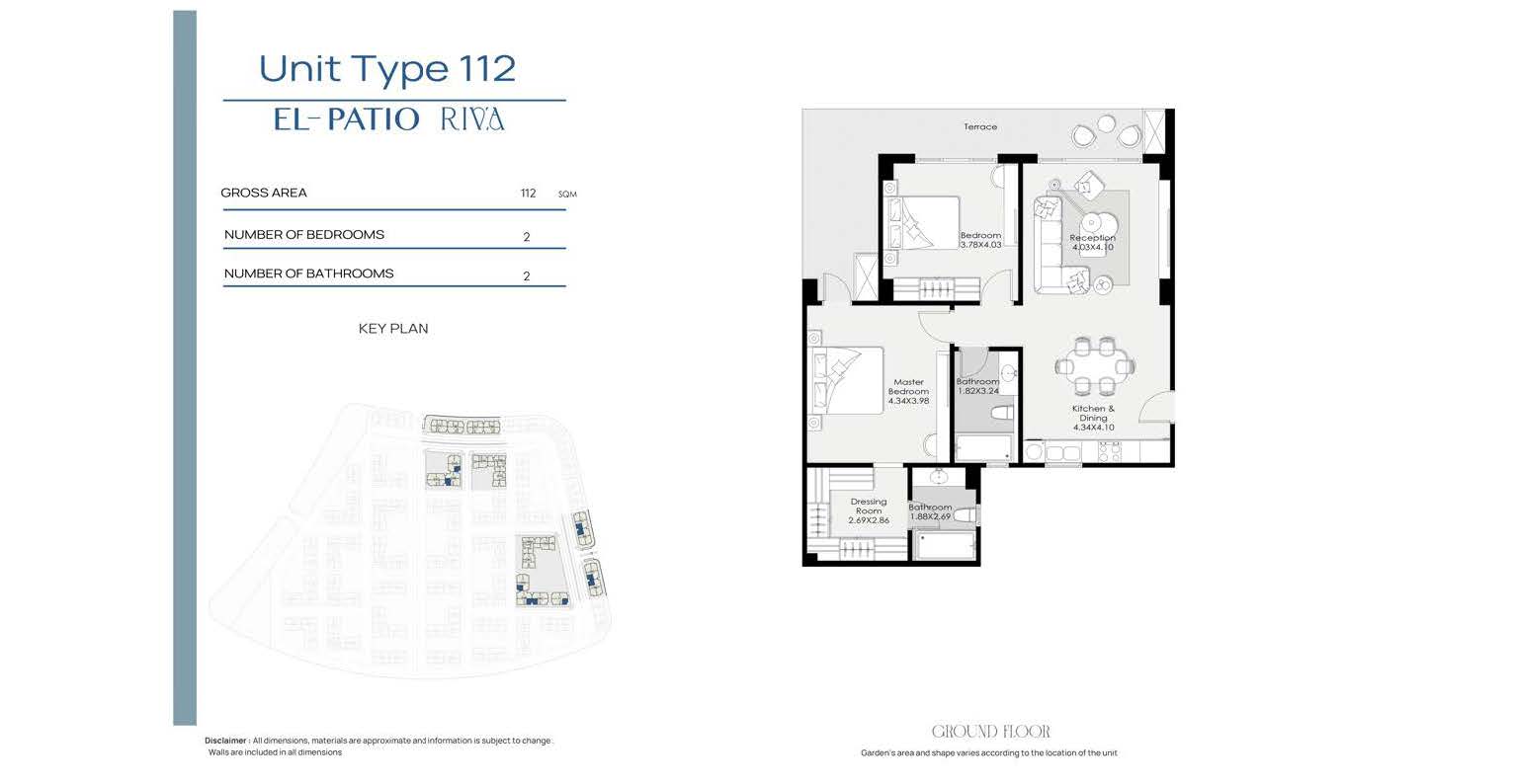 Floor Plan - كمبوند الباتيو ريفا التجمع السادس لافيستا للتطوير العقاري - El Patio Riva New Cairo Compound