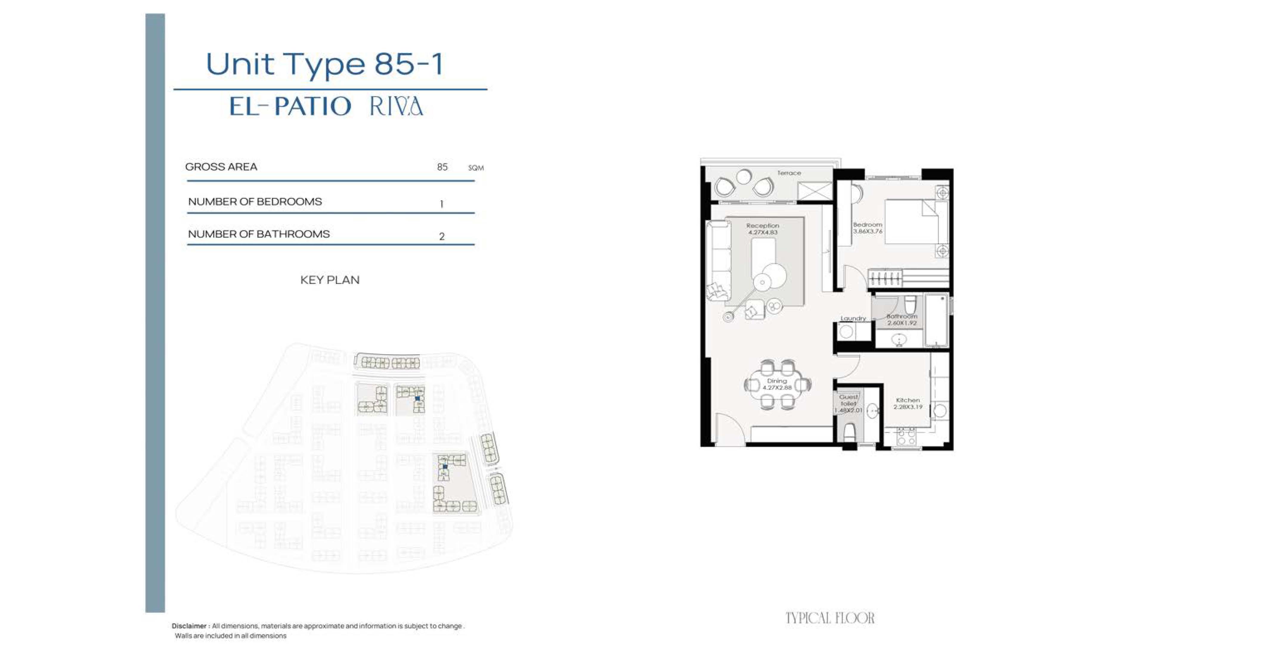 Floor Plan - كمبوند الباتيو ريفا التجمع السادس لافيستا للتطوير العقاري - El Patio Riva New Cairo Compound