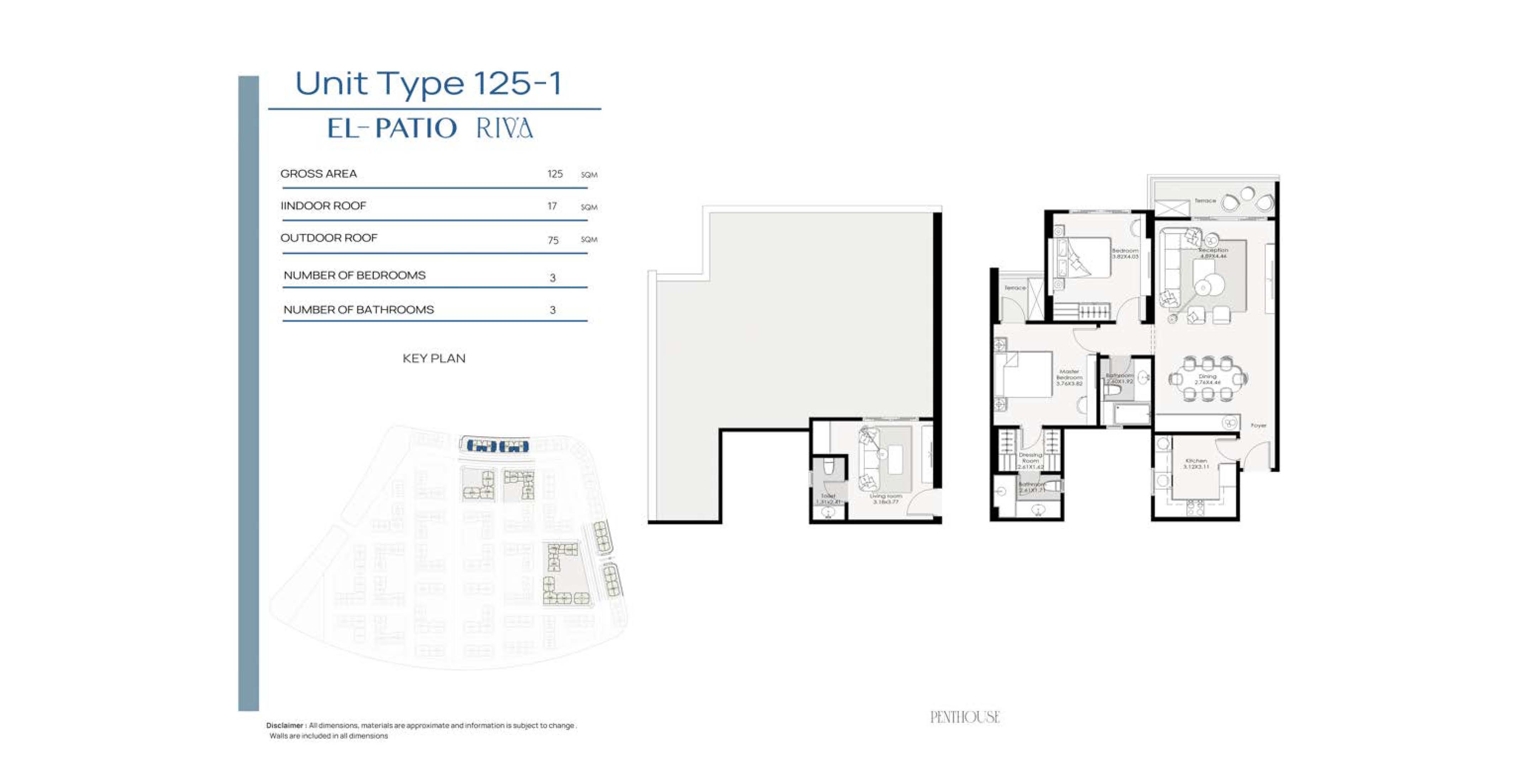 Floor Plan - كمبوند الباتيو ريفا التجمع السادس لافيستا للتطوير العقاري - El Patio Riva New Cairo Compound