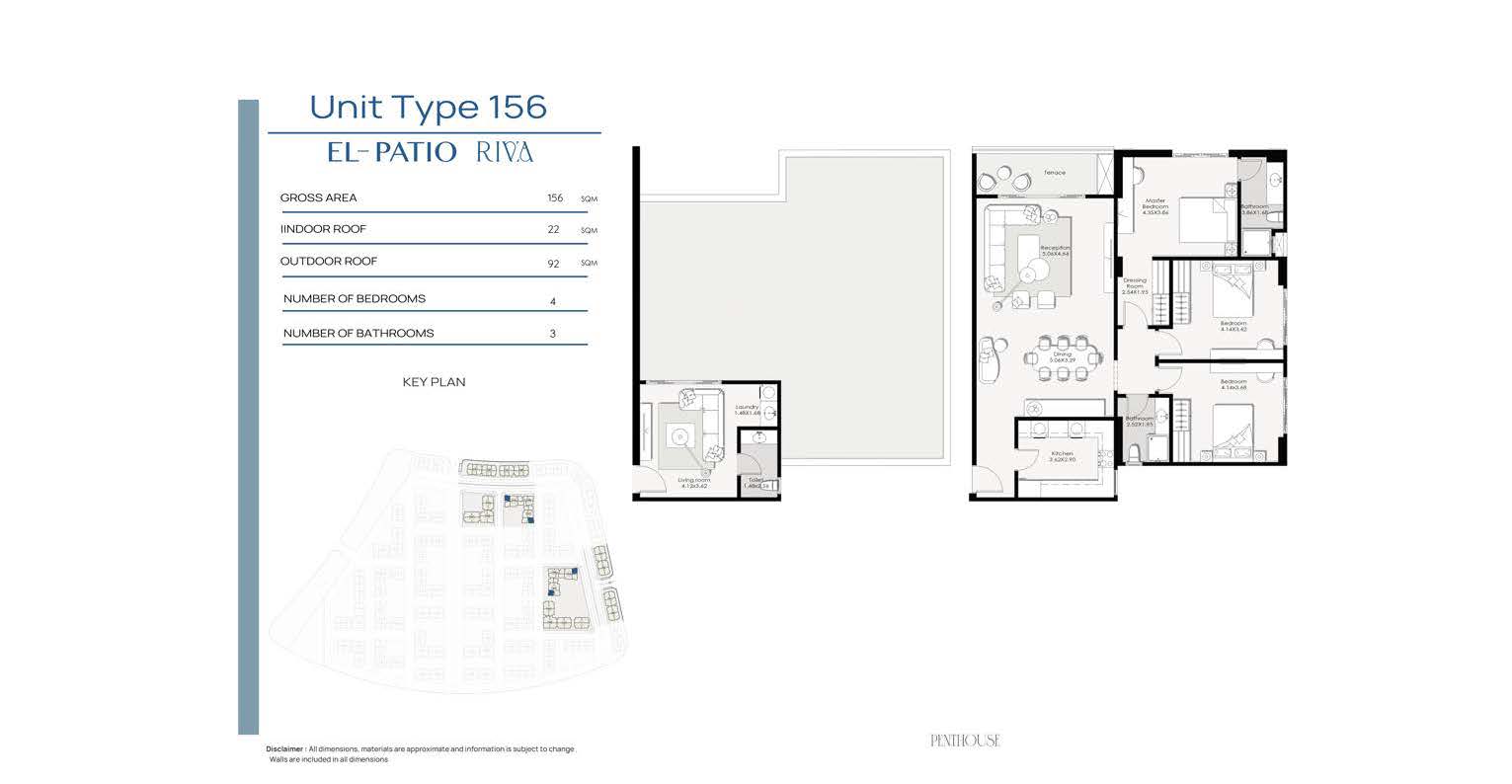 Floor Plan - كمبوند الباتيو ريفا التجمع السادس لافيستا للتطوير العقاري - El Patio Riva New Cairo Compound