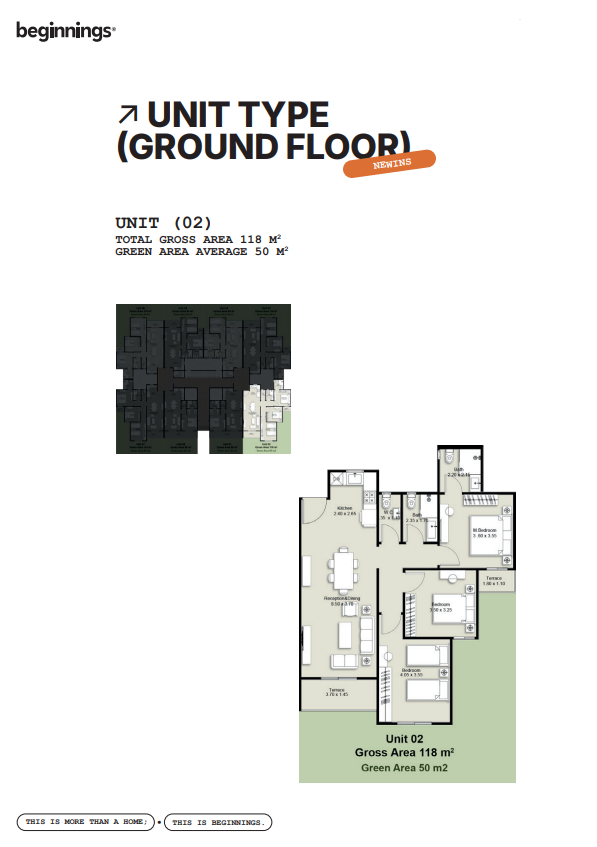 Floor Plan - Beginnings New Zayed Compound Tabarak Developments