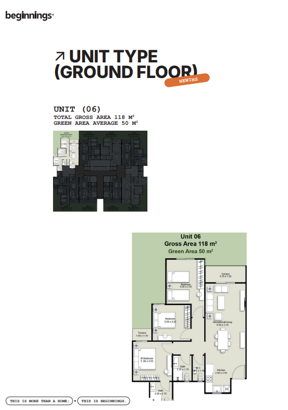 Floor Plan - Beginnings New Zayed Compound Tabarak Developments