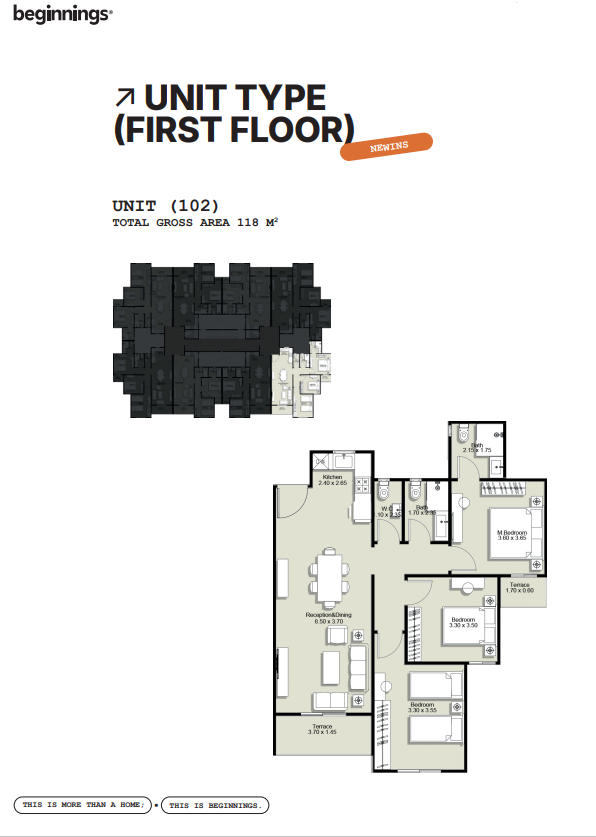 Floor Plan - Beginnings New Zayed Compound Tabarak Developments