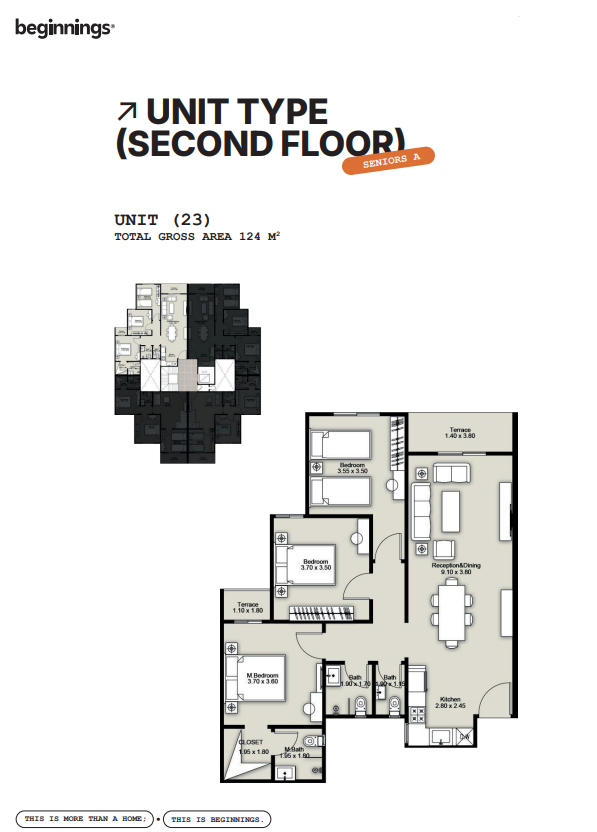Floor Plan - Beginnings New Zayed Compound Tabarak Developments