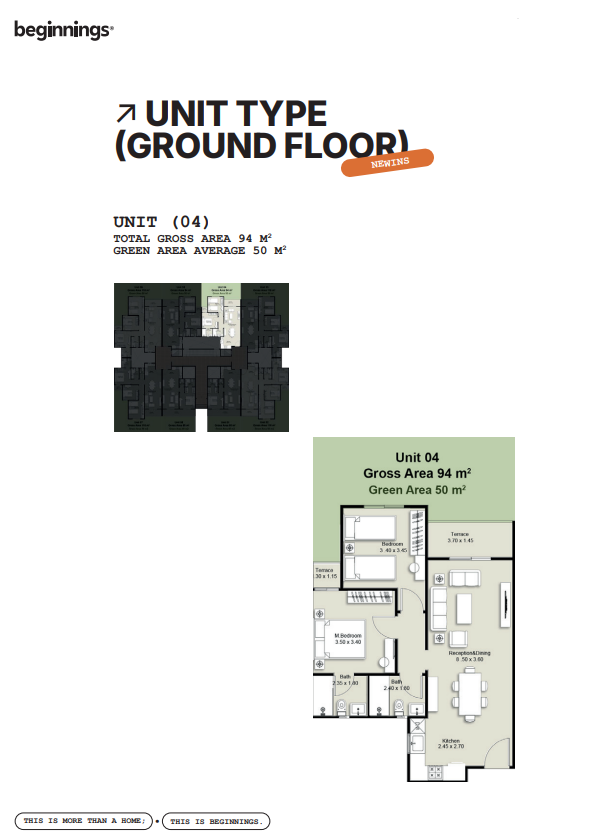 Floor Plan - Beginnings New Zayed Compound Tabarak Developments