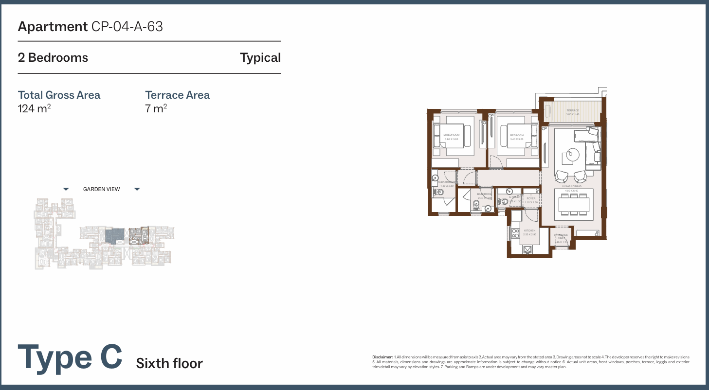 Floor Plan - Grounds Compound New Cairo One of One Developments
