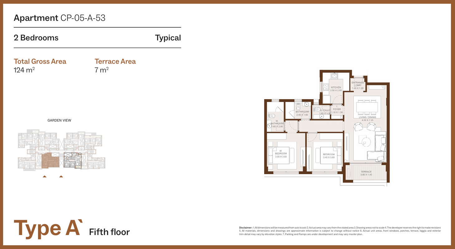 Floor Plan - Grounds Compound New Cairo One of One Developments