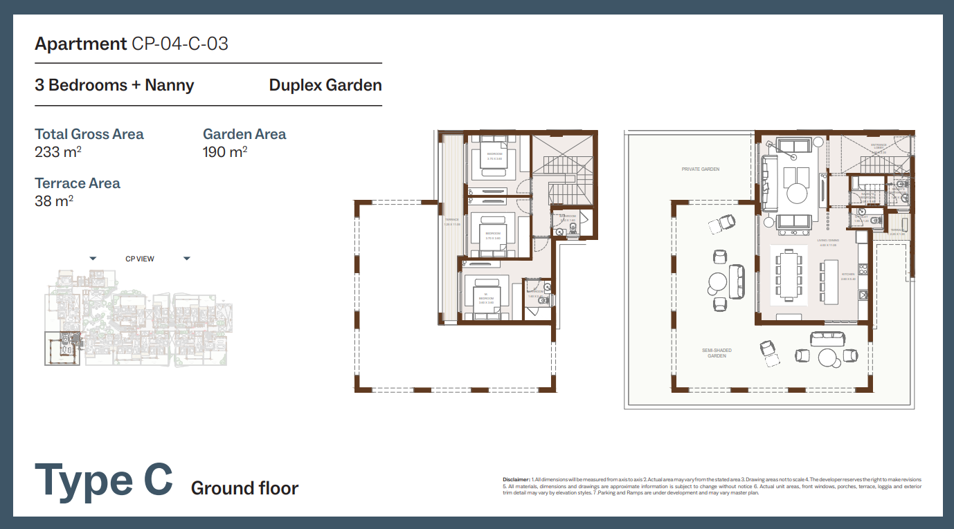 Floor Plan - Grounds Compound New Cairo One of One Developments