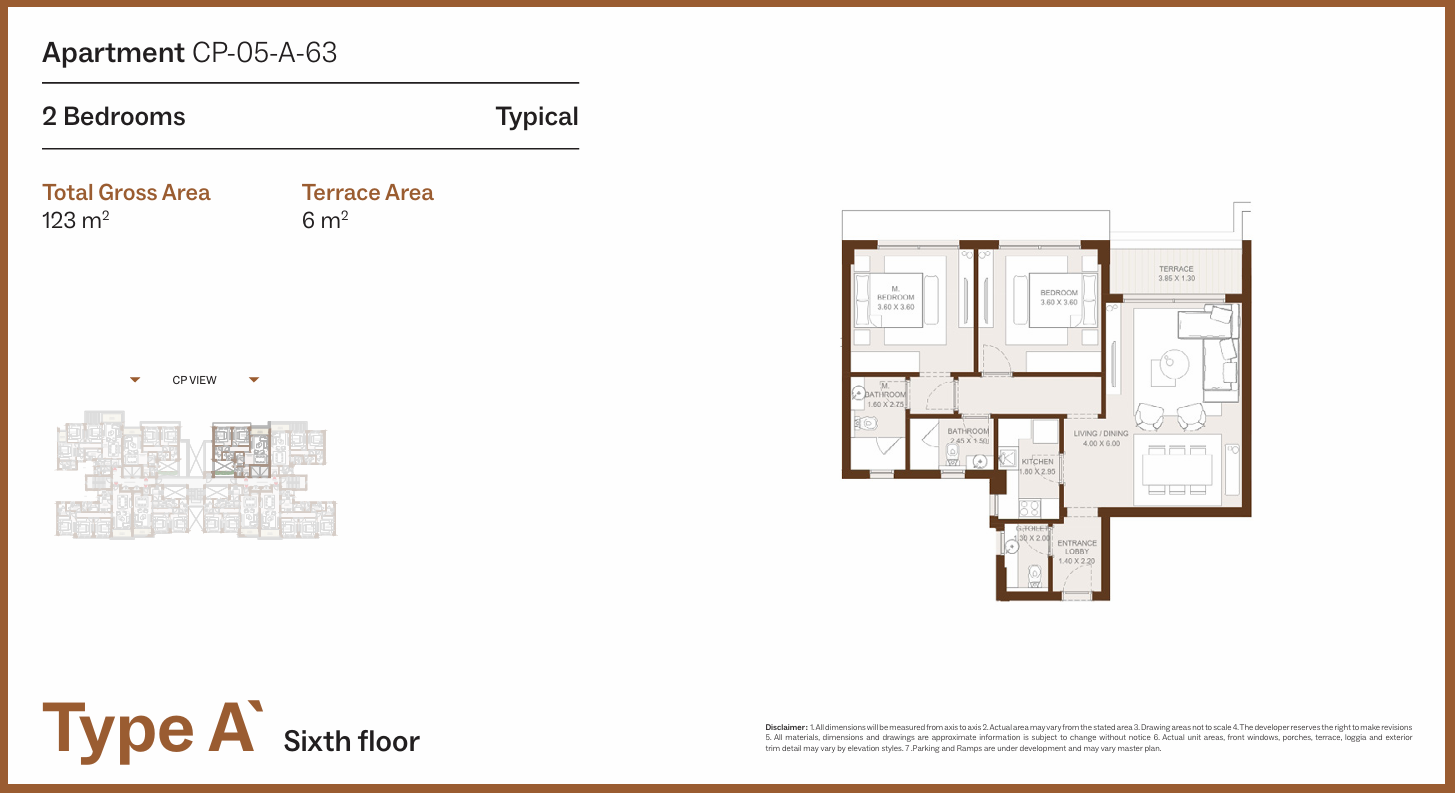 Floor Plan - Grounds Compound New Cairo One of One Developments