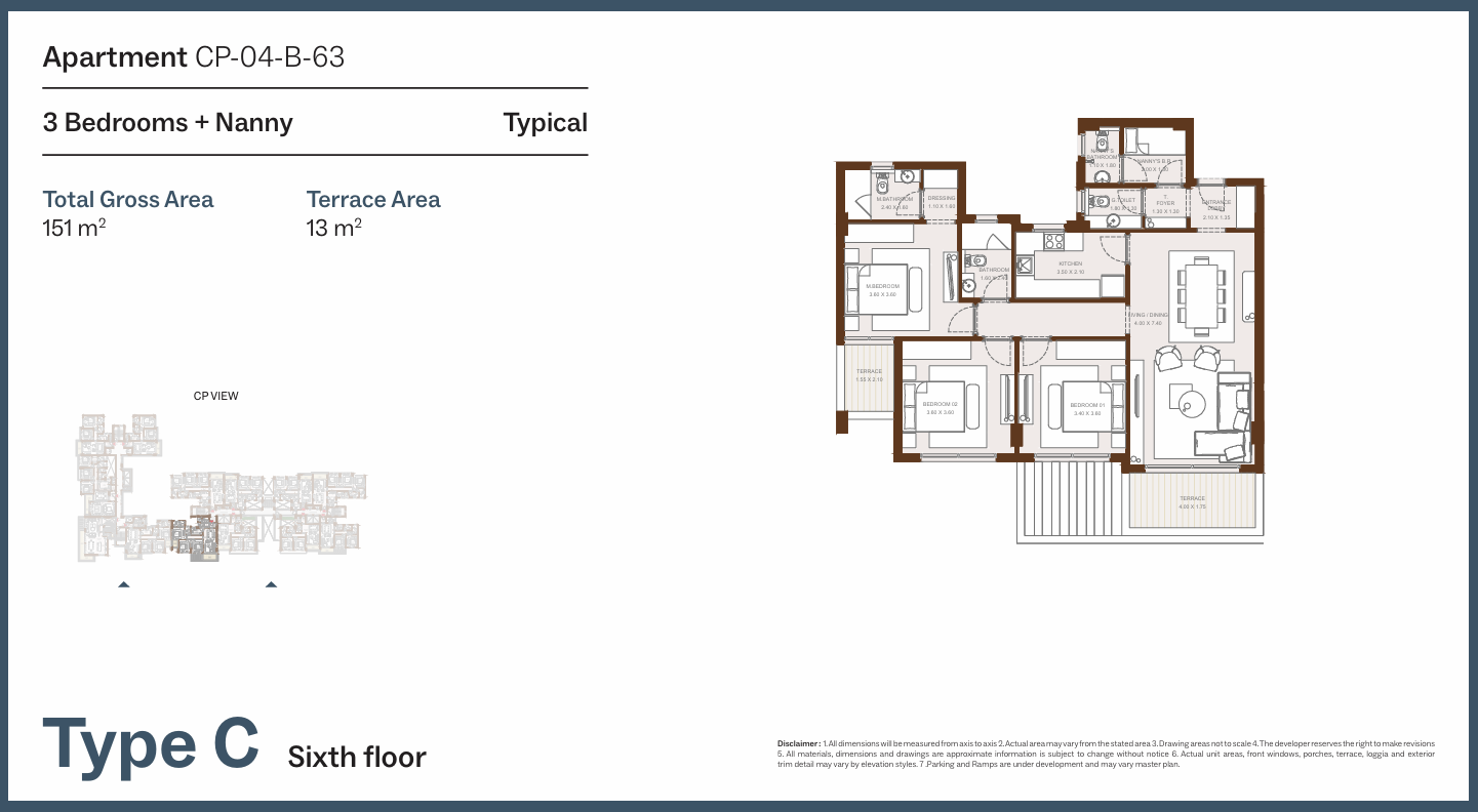 Floor Plan - Grounds Compound New Cairo One of One Developments