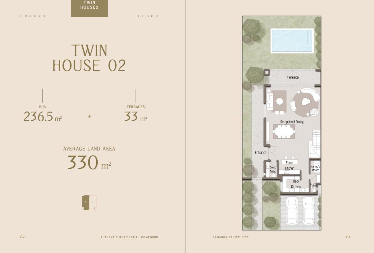 Floor Plan - كمبوند لامانجا سفنكس الجديدة الكارما للتطوير العقاري - Lamanga Sphinx City Compound